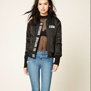 Forever 21 Au Revoir Bomber Jacket. Never worn.
